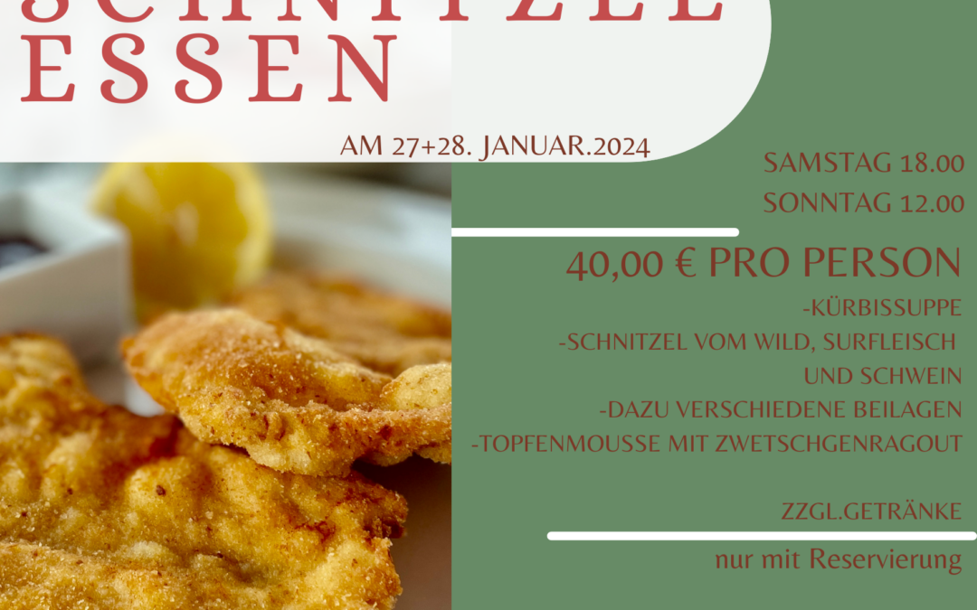 Schnitzel Essen2024/01/28 12:00 - 2024/01/28 15:00